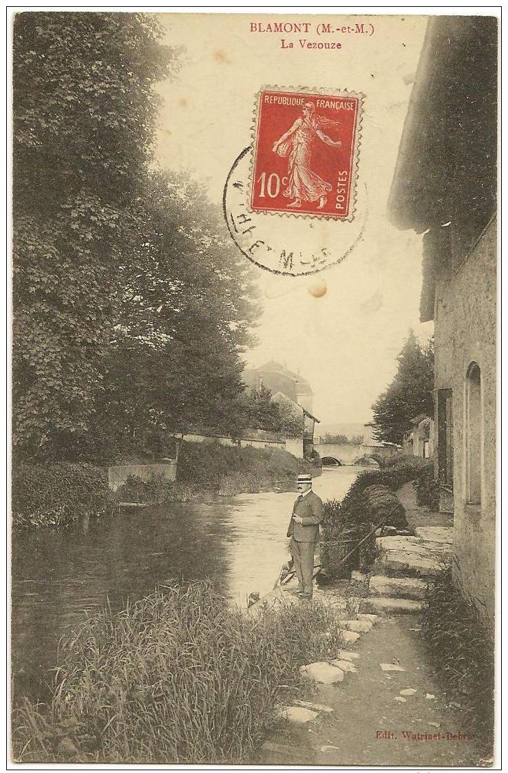 Blamont - La Vezouze - Homme Au Bord Du Canal  /5253 - Blamont