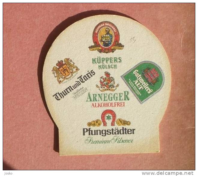 KUPPERS ARNEGGER PFUNGSTADTER .. Beer Coaster (Germany ) Beercoaster Bière Bier Cerveza Birra Cerveja Mat Mats Sous-bock - Beer Mats