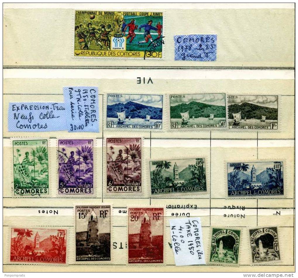 Petit LOT De Timbres Neuf Et Oblt : Des COMORES - Collections