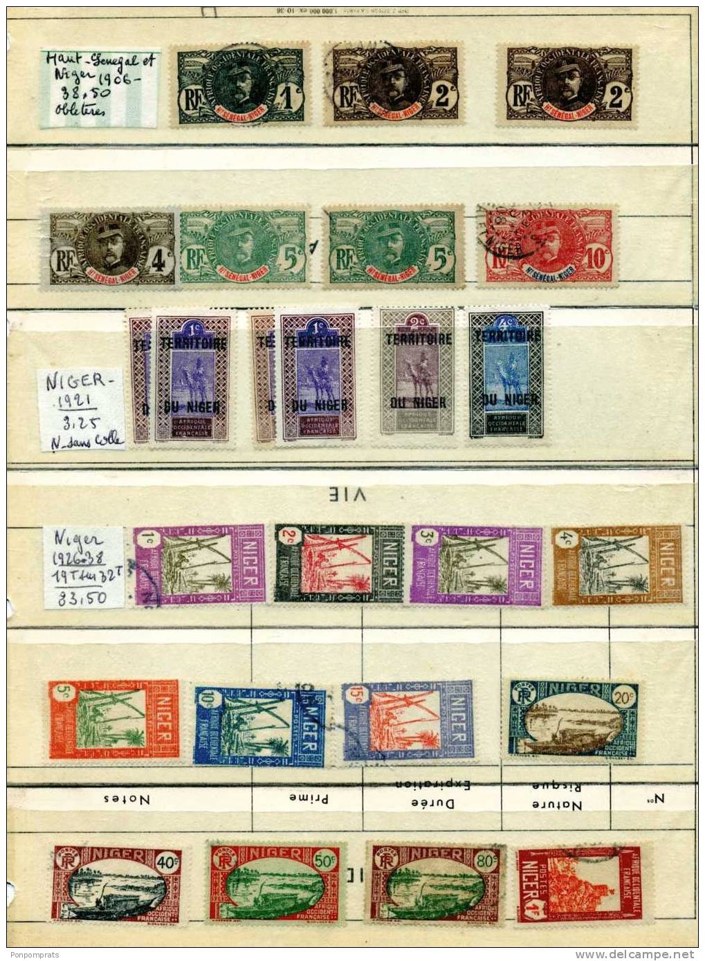 Petit LOT De Timbres Neuf Et Oblt : De NIGER - Collections