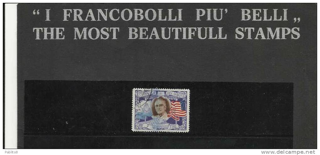 SAN MARINO 1947 OMAGGIO A ROOSEVELT L. 5 TIMBRATO - Used Stamps