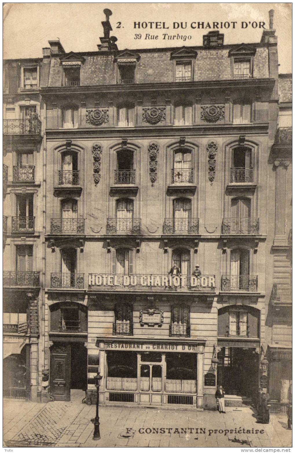 PARIS HOTEL DU CHARIOT D OR  39 RUE TURBIGO - Arrondissement: 03
