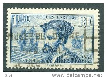 Yvert  N°297  Jacques Cartier Oblitéré  - Ay0203 - Usados