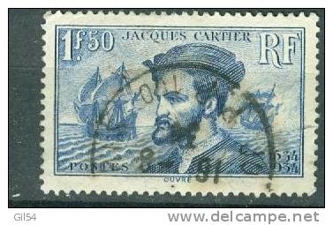 Yvert  N°297  Jacques Cartier Oblitéré  - Ay0205 - Usados