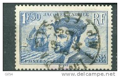 Yvert  N°297  Jacques Cartier Oblitéré  - Ay0209 - Usados