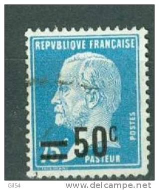 Yvert  N°219  Type Pasteur 75 Centimes Surchargé 50  - Ay0213 - 1922-26 Pasteur