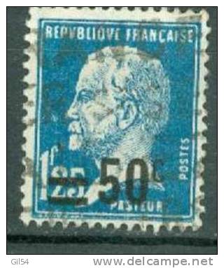 Yvert  N°222  Type Pasteur 1,25 Francs Surchargé 50 C  - Ay0224 - 1922-26 Pasteur