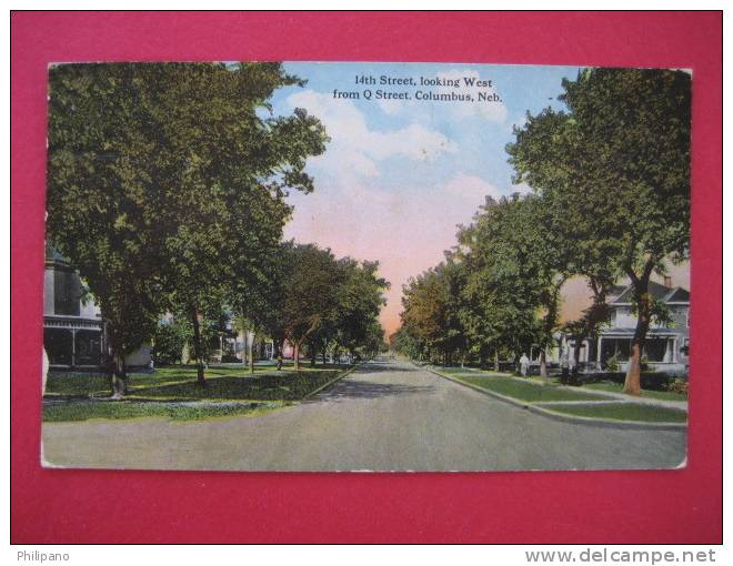 Columbus NE    14th Street   1914 Cancel - Columbus