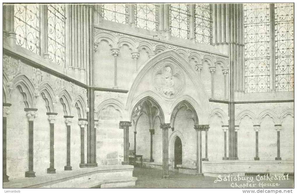Britain United Kingdom - Salisbury Cathedral, Chapter House - Old Postcard [P1810] - Salisbury