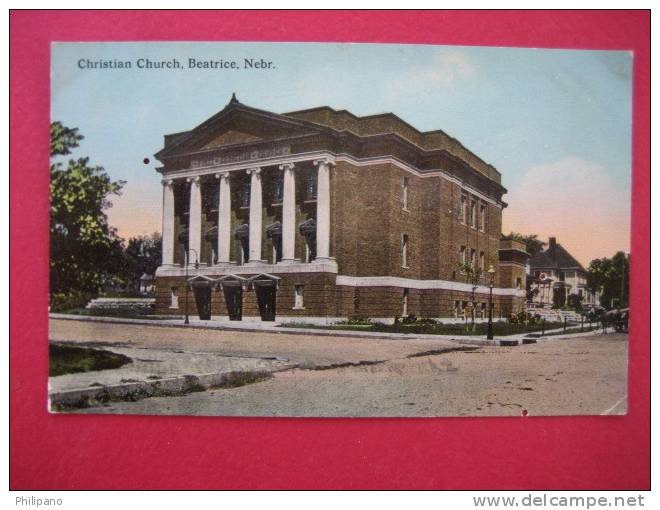 Beatrice NE   Christian Church     Circa 1910 - Sonstige & Ohne Zuordnung