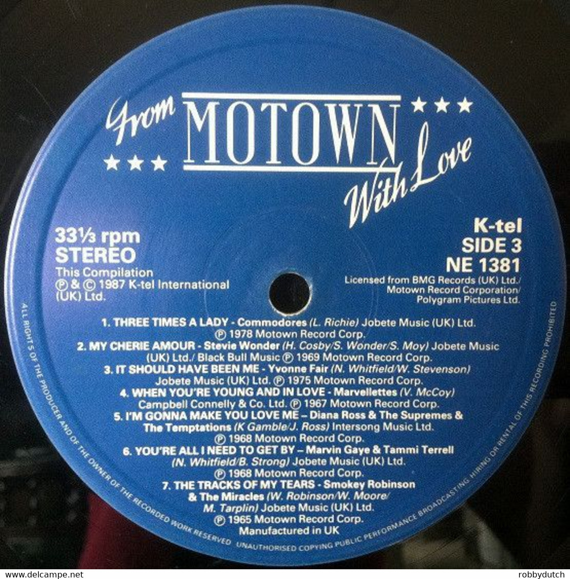 * 2LP *  FROM MOTOWN WITH LOVE (U.K. 1987)