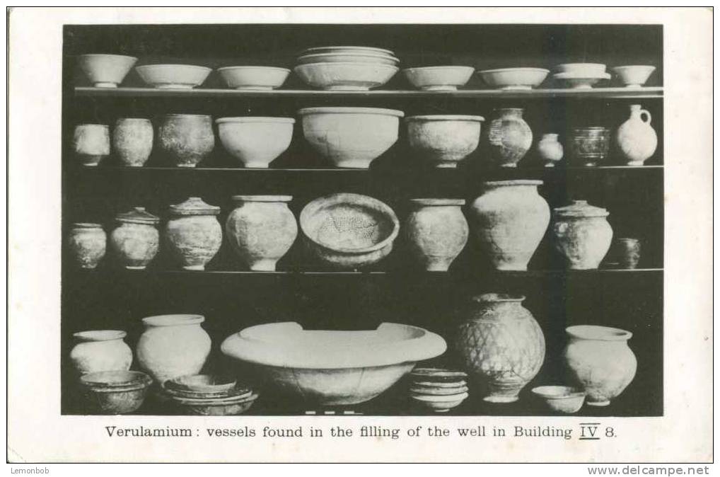 Britain United Kingdom - Verulamium: Vessels Found - Old Real Photo Postcard [P1814] - Hertfordshire