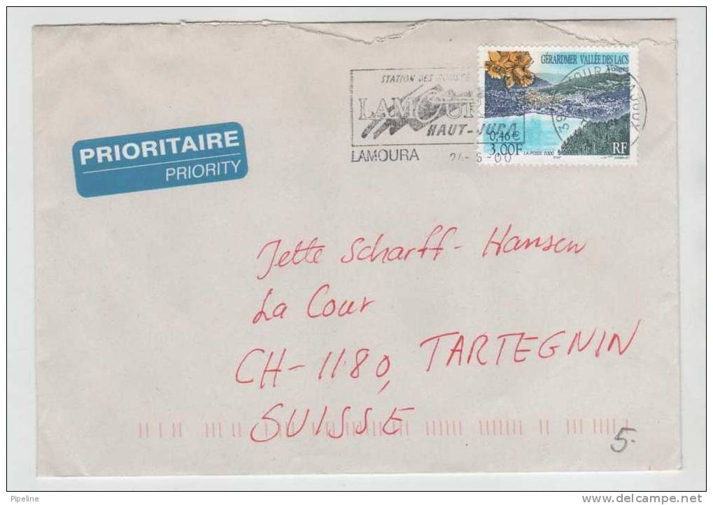 France Cover Sent To Switzerland Lamoura 24-6-2000 - Brieven En Documenten