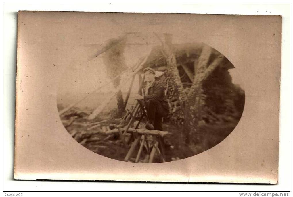 Cesson (77) : Sciage Du Bois Dans La Forêt, En Préparation De L'Hiver Env 1910 (animée). PHOTO RARE. - Cesson