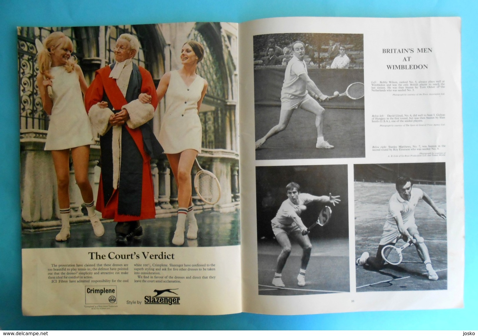 WIMBLEDON 1970. - The Lawn Tennis Championships Official Programme * program programm programa programma tenis