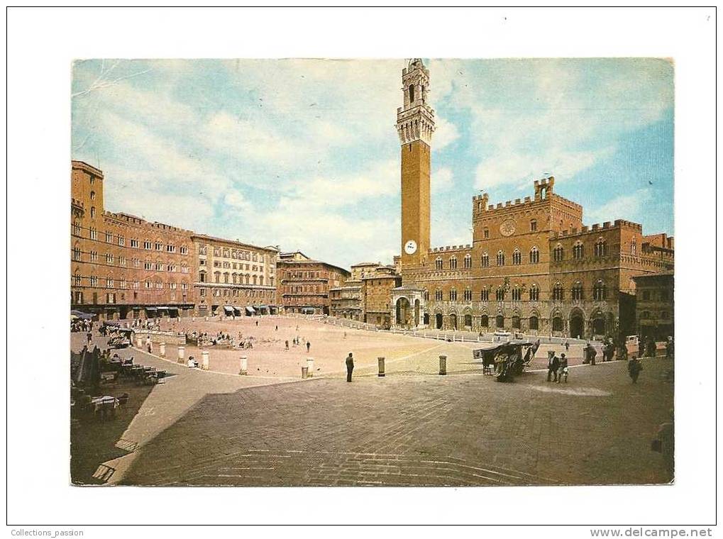 Cp, Italie, Sienna, La Place Du Campo, Voyagée 1980 - Siena