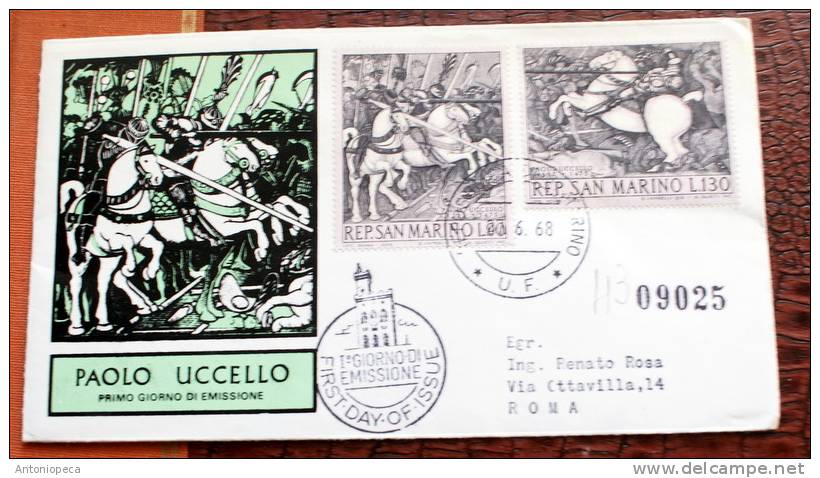 SAN MARINO 1968 FDC VIAGGIATA - FDC