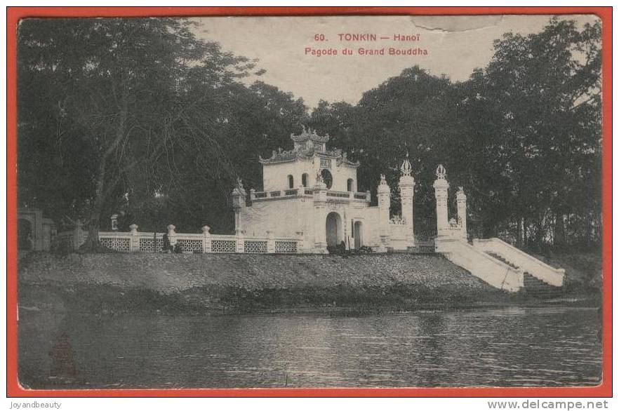 C256, Tonkin - Hanoï , Pagode Du Grand Boudha, 60, Indo-Chine Française, Circulée 17.8.1913 - Vietnam