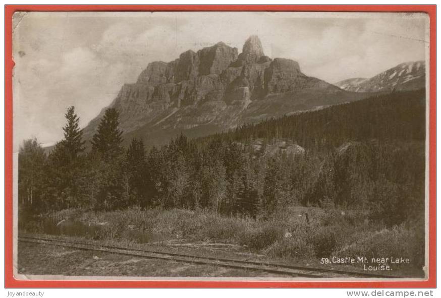 C258, Calgary, Castel Mt. Near Lake Louise ,59,  Circulée 1933 Vers France, 1 Pli Dans Un Coin - Calgary