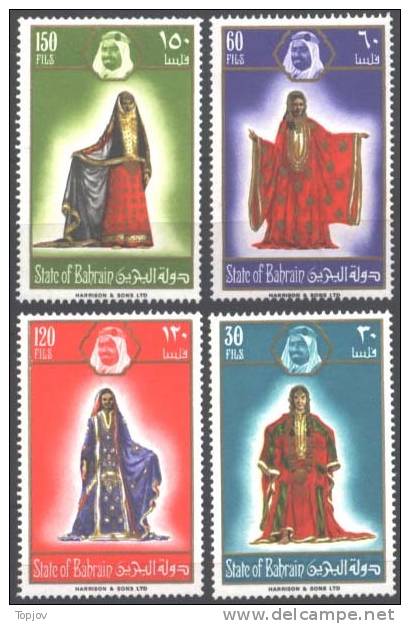 BAHRAIN .- Women´s Costumes  - 1975. - Mi. 222 / 5  -  MNH ** - Bahrein (1965-...)