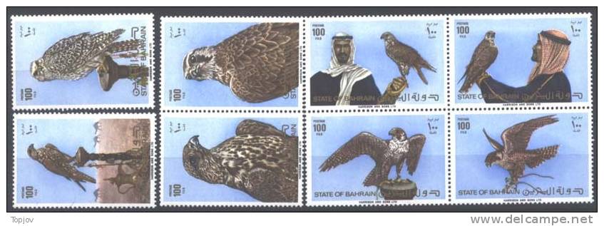 BAHRAIN .- FALCONS Bird Rare   - 1980. - Mi. 298 / 305  -  MNH ** - Bahrein (1965-...)