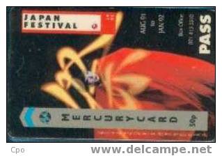 # UK_OTHERS MERCURY-MP197 Japan Festival-Pass 0,5 Gpt 08.91 15550ex Tres Bon Etat - Mercury Communications & Paytelco