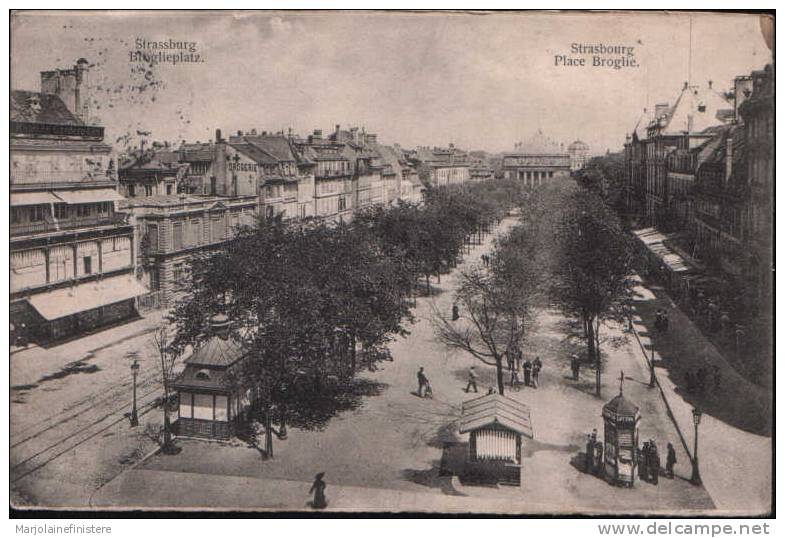 Dép. 67 - Strasbourg Place Broglie - Carte Allemande - Strassburg Broglieplatz. 1900. Animée. - Strasbourg