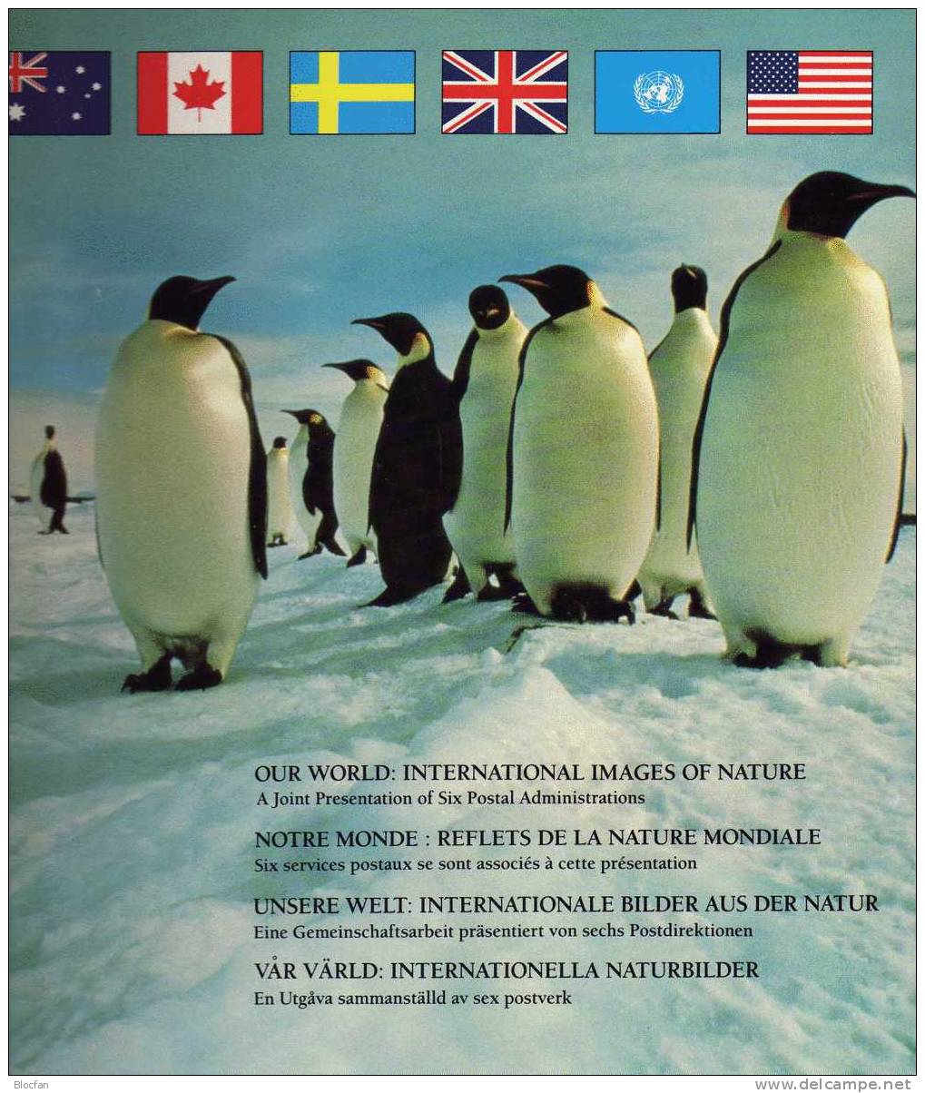 Our World Of Nature 1990 8 Sets From USA, S, UK, AU, UN; CA In The Book ** 50€  Bilder Der Natur Sets From WWF - Emissions Communes