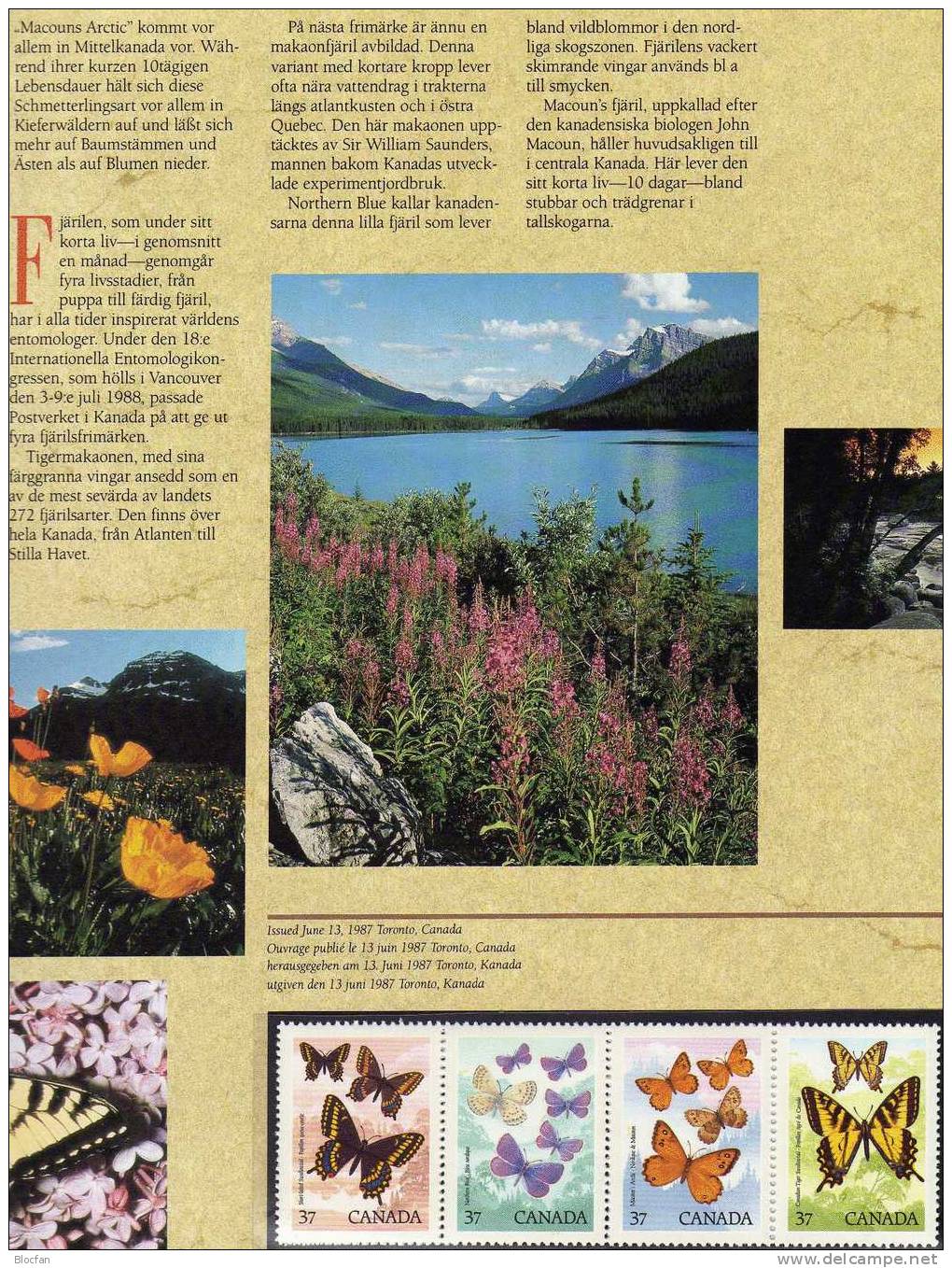 Our World Of Nature 1990 8 Sets From USA, S, UK, AU, UN; CA In The Book ** 50€  Bilder Der Natur Sets From WWF - Emissions Communes