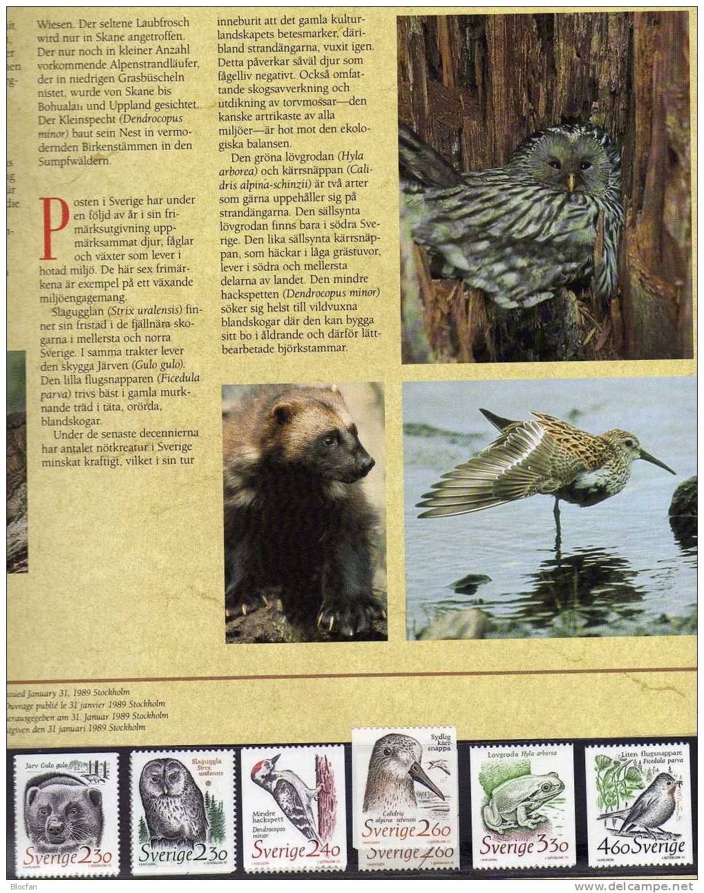 Our World Of Nature 1990 8 Sets From USA, S, UK, AU, UN; CA In The Book ** 50€  Bilder Der Natur Sets From WWF - Emissions Communes