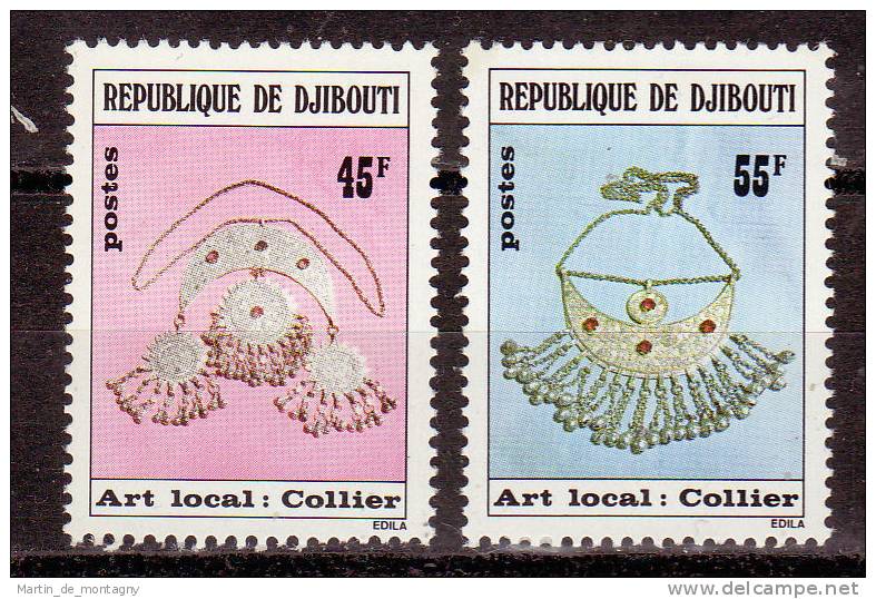 29.5.1978, Art Local, Bijoux Djibouti, Y&T-No. 481 + 482, Neuf **, Lot 40823 - Dschibuti (1977-...)