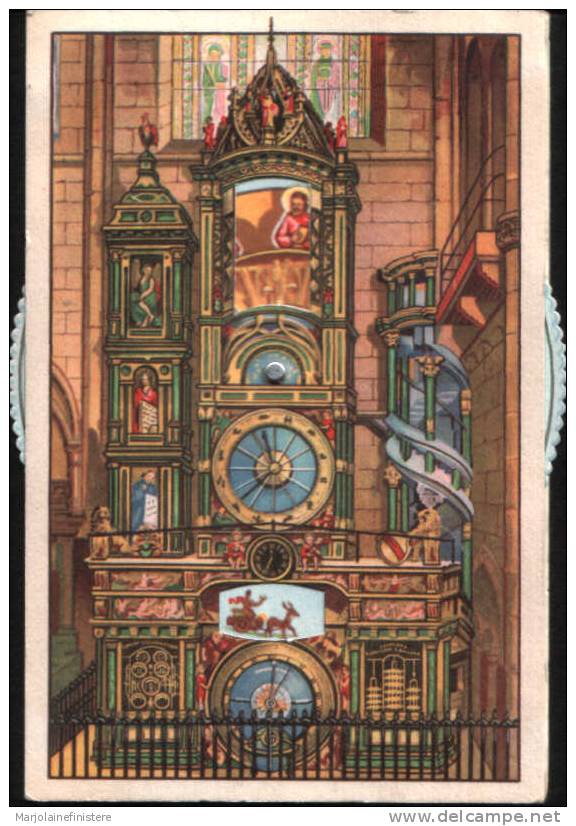 Dép. 67 - L'Horloge Astronomique De La Cathédrale De Strasbourg. Carte à Système - Strasbourg