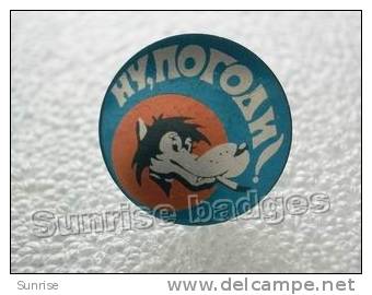 Cartoon Film Soviet: Wolf And Hare (Nu Pogodi) / Old Soviet Badge USSR _66_u3968 - Disney