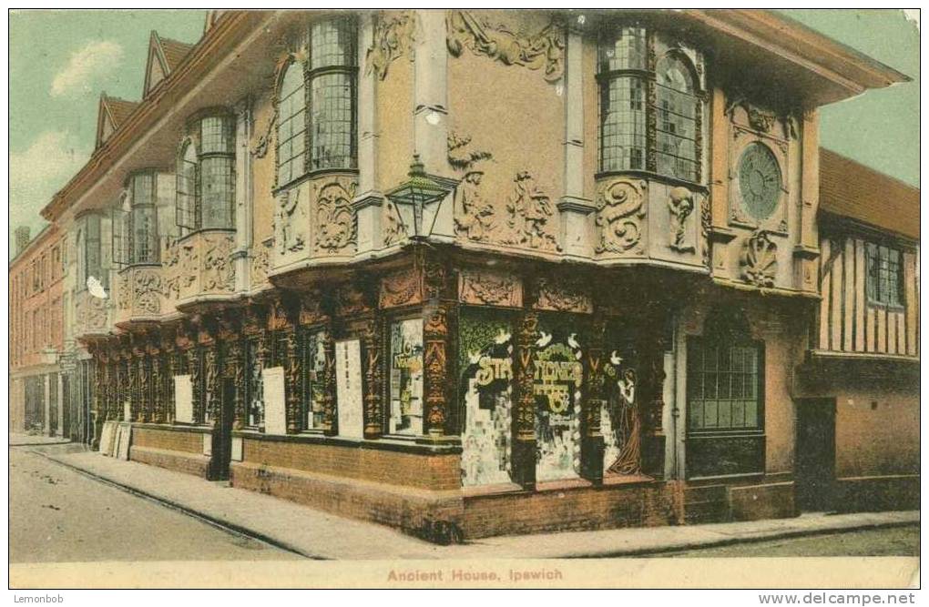 Britain United Kingdom - Ancient House, Ipswich - 1908 Used Postcard [P1825] - Ipswich