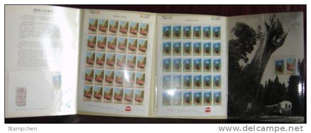 Folio Taiwan 1992 Alpine Train Stamps Sheets Railroad Railway Forest Flora - Collections, Lots & Series