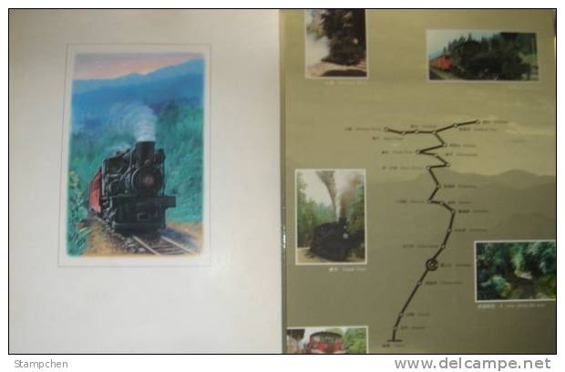Folio Taiwan 1992 Alpine Train Stamps Sheets Railroad Railway Forest Flora - Colecciones & Series