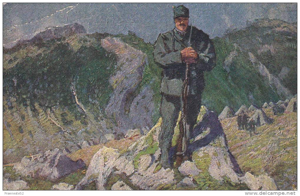 Croce Rossa .cartolina Commemorativa.t. Cascella.viaggiata 1918-sentinella. - Rotes Kreuz