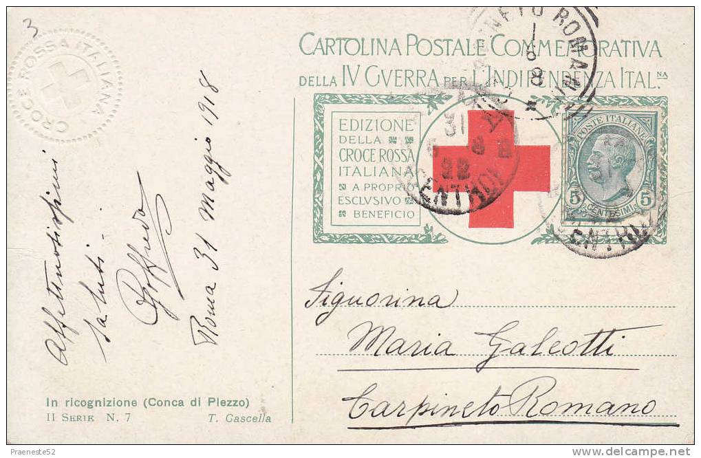 Croce Rossa .cartolina Commemorativa.t. Cascella.viaggiata 1918-in Riconizione - Rode Kruis