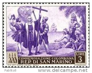 SAN MARINO 1952 COLOMBO SERIE COMPLETA MNH - Unused Stamps