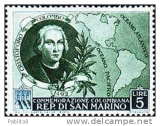 SAN MARINO 1952 COLOMBO SERIE COMPLETA MNH - Unused Stamps