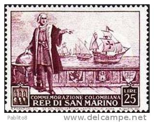 SAN MARINO 1952 COLOMBO SERIE COMPLETA MNH