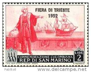 SAN MARINO 1952 FIERA DI TRIESTE SERIE COMPLETA MNH - Nuevos