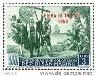 SAN MARINO 1952 FIERA DI TRIESTE SERIE COMPLETA MNH - Unused Stamps