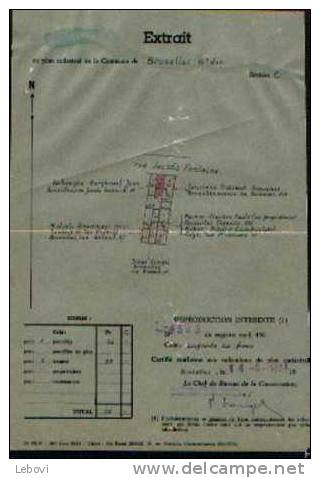 BRUXELLES - Extrait Du Plan Cadastral (1964) - Topographische Karten