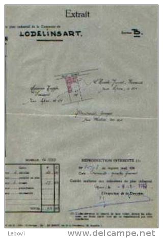 LODELINSART -  Extrait  Du Plan Cadastral - Carte Topografiche