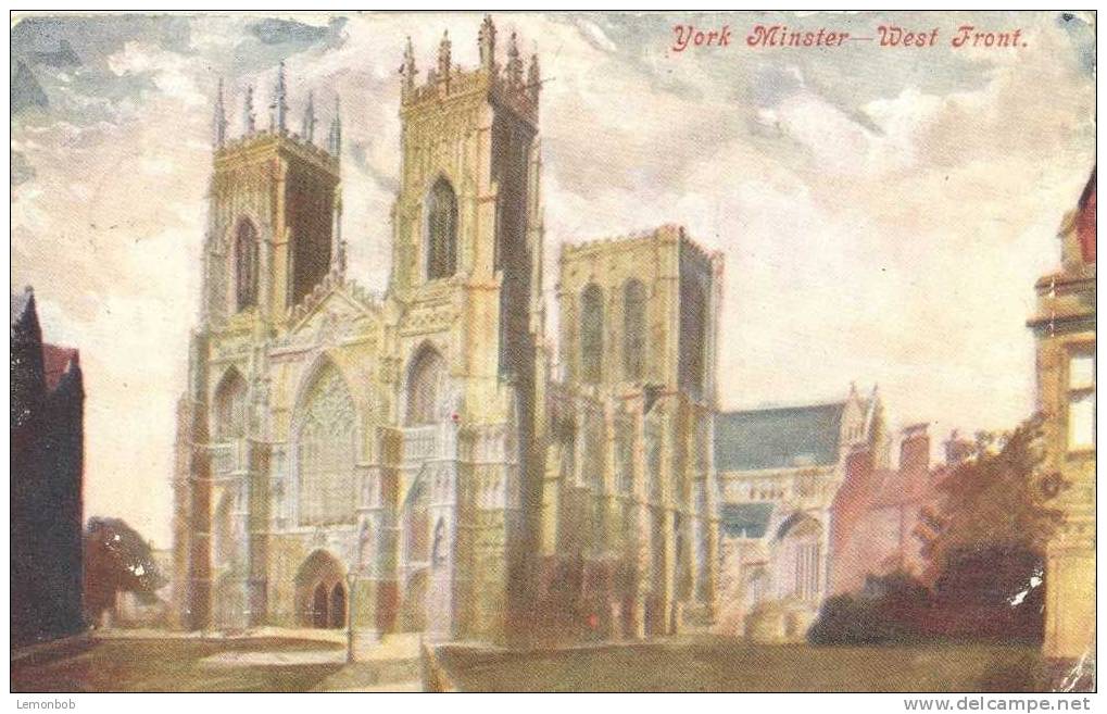 Britain United Kingdom - York Minster, West Front - 1905 Used Postcard [P1833] - York