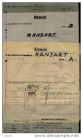 RANSART - 3 Extraits Du Plan Cadastral - Topographical Maps