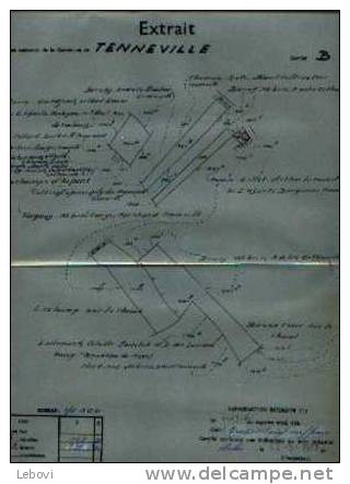 TENNEVILLE - Extrait Du Plan Cadastral (1973) - Carte Topografiche