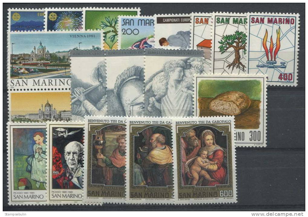 1981 COMPLETE YEAR PACK MNH ** - Volledig Jaar