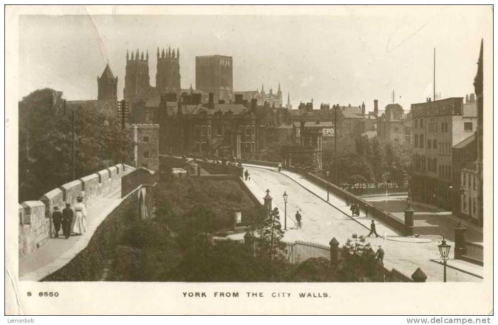 Britain United Kingdom - York From The City Walls - Early 1900s Real Photo Postcard [P1837] - York